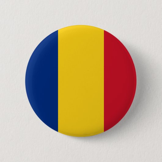 Badge Rond 5 Cm Bouton de drapeau de la Roumanie (Devant)