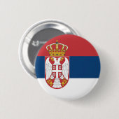 Badge Rond 5 Cm Bouton de drapeau de la Serbie (Devant & derrière)