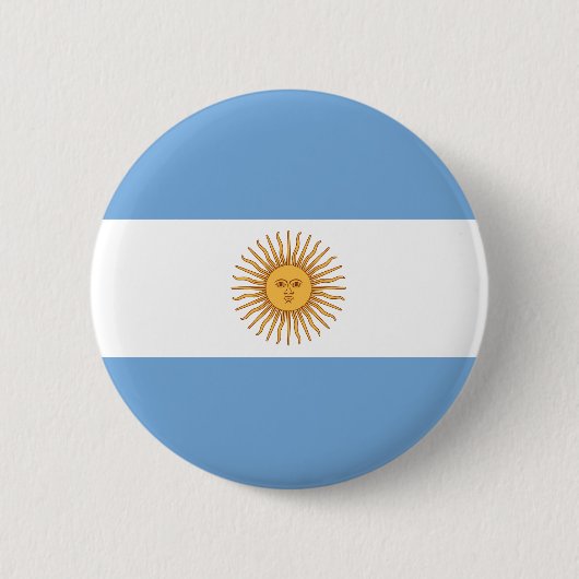 Badge Rond 5 Cm Bouton de drapeau de l'Argentine (Devant)