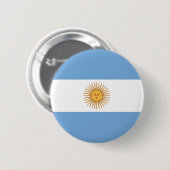 Badge Rond 5 Cm Bouton de drapeau de l'Argentine (Devant & derrière)