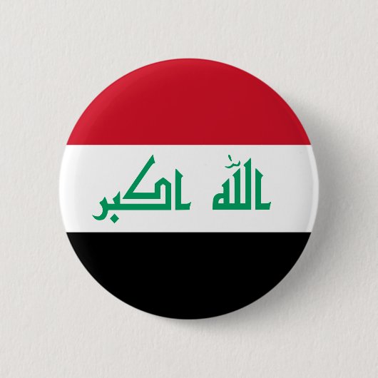 Badge Rond 5 Cm Bouton de drapeau de l'Irak (Devant)