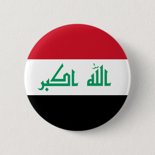 Badge Rond 5 Cm Bouton de drapeau de l'Irak