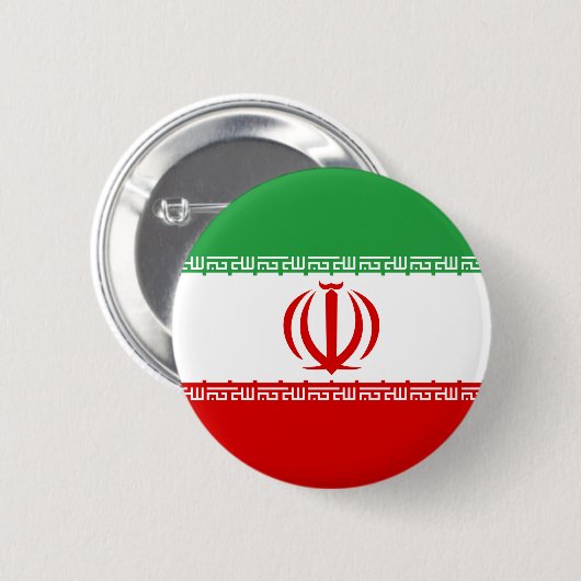 Badge Rond 5 Cm Bouton de drapeau de l'Iran (Devant & derrière)