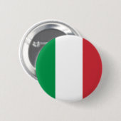Badge Rond 5 Cm Bouton de drapeau de l'Italie (Devant & derrière)