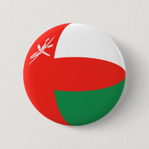Badge Rond 5 Cm Bouton de drapeau de l'Oman Fisheye