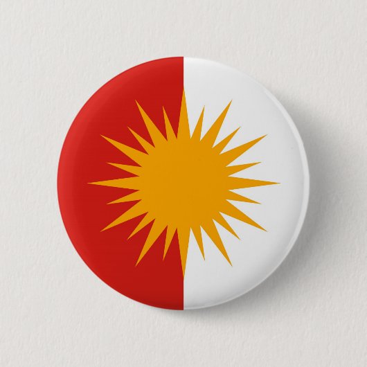 Badge Rond 5 Cm Bouton de drapeau de Yezidi (Devant)
