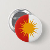 Badge Rond 5 Cm Bouton de drapeau de Yezidi (Devant & derrière)