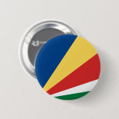 Badge Rond 5 Cm Bouton de drapeau des Seychelles (Devant & derrière)