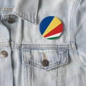 Badge Rond 5 Cm Bouton de drapeau des Seychelles (En situation)