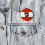 Badge Rond 5 Cm Bouton de drapeau d'état de l'Autriche (En situation)
