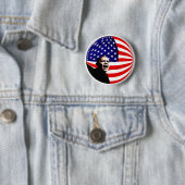 Badge Rond 5 Cm Bouton de drapeau d'Obama USA (En situation)