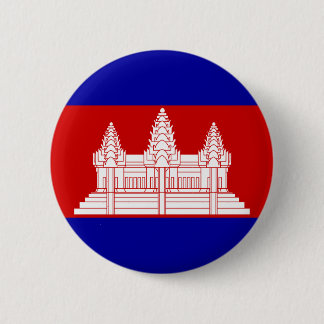 Badge Rond 5 Cm Bouton de drapeau du Cambodge
