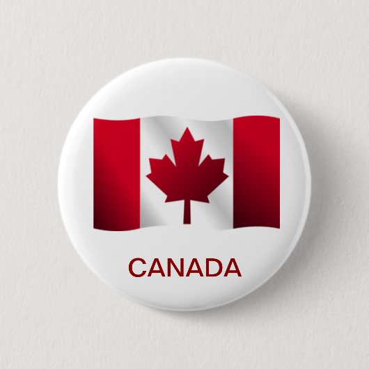 Badge Rond 5 Cm Bouton de drapeau du Canada (Devant)