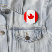 Badge Rond 5 Cm Bouton de drapeau du Canada (En situation)