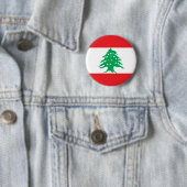 Badge Rond 5 Cm Bouton de drapeau du Liban (En situation)