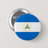 Badge Rond 5 Cm Bouton de drapeau du Nicaragua (Devant & derrière)
