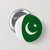 Badge Rond 5 Cm Bouton de drapeau du Pakistan Fisheye (Devant & derrière)