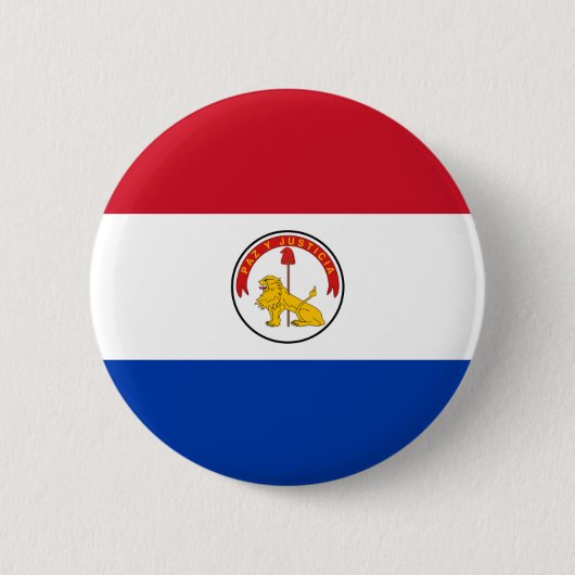 Badge Rond 5 Cm Bouton de drapeau du Paraguay (Devant)
