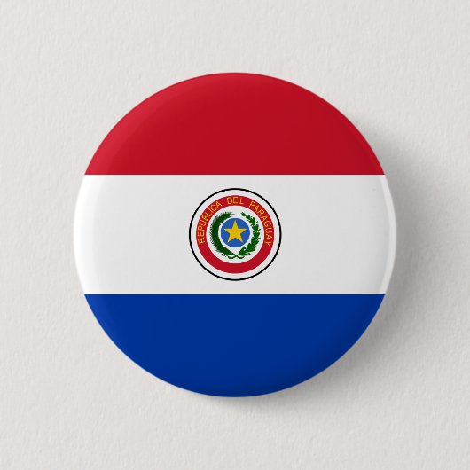 Badge Rond 5 Cm Bouton de drapeau du Paraguay (Devant)