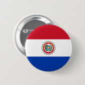 Badge Rond 5 Cm Bouton de drapeau du Paraguay (Devant & derrière)