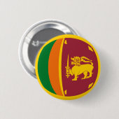 Badge Rond 5 Cm Bouton de drapeau du Sri Lanka Fisheye (Devant & derrière)