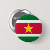 Badge Rond 5 Cm Bouton de drapeau du Surinam (Devant & derrière)