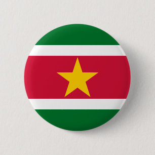 Badge Rond 5 Cm Bouton de drapeau du Surinam