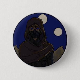 Badge Rond 5 Cm Bouton de dunes de nuit