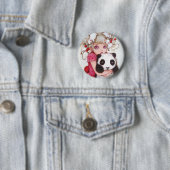 Badge Rond 5 Cm Bouton de duvet de fruit (En situation)