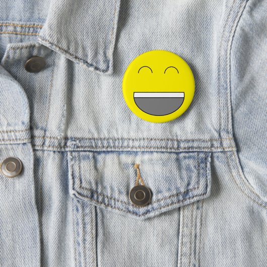 Badge Rond 5 Cm Bouton de "Emoji" (En situation)