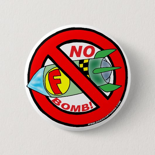 BADGE ROND 5 CM BOUTON DE F-BOMB (Devant)