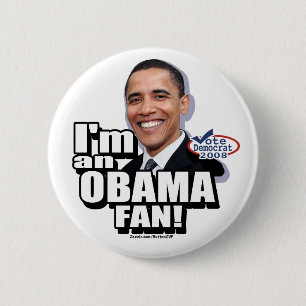 Badge Rond 5 Cm Bouton de fan d'Obama