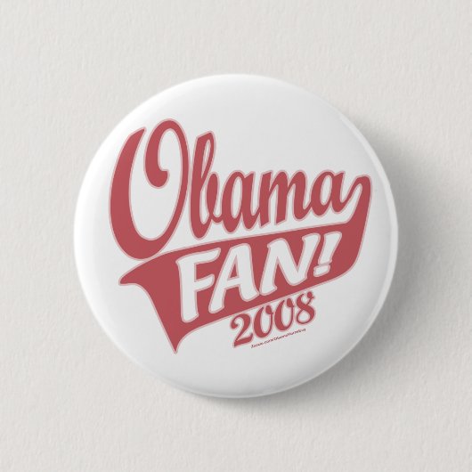 Badge Rond 5 Cm Bouton de fan d'Obama (Devant)