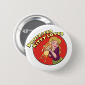 Badge Rond 5 Cm Bouton de fantaisie d'amant de Kitty d'arts (Devant & derrière)