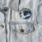Badge Rond 5 Cm Bouton de faucon pérégrin (En situation)