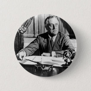 Badge Rond 5 Cm Bouton de FDR
