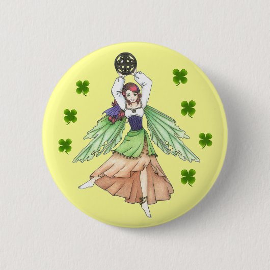 Badge Rond 5 Cm Bouton de fée celtique (Devant)