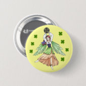 Badge Rond 5 Cm Bouton de fée celtique (Devant & derrière)