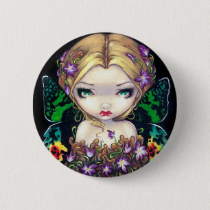 Badge Rond 5 Cm Bouton "de fée de crocus d'automne"