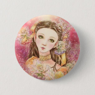 Badge Rond 5 Cm Bouton de fée d'imaginaire