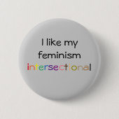 Badge Rond 5 Cm Bouton de féministe d'Intersectional (Devant)
