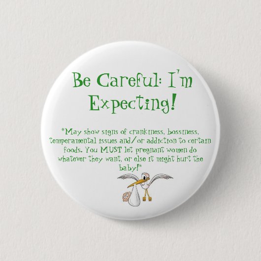 Badge Rond 5 Cm Bouton de femme enceinte (Devant)