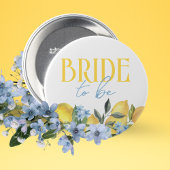 Badge Rond 5 Cm Bouton de Fiançailles Mariée à Venir Citron