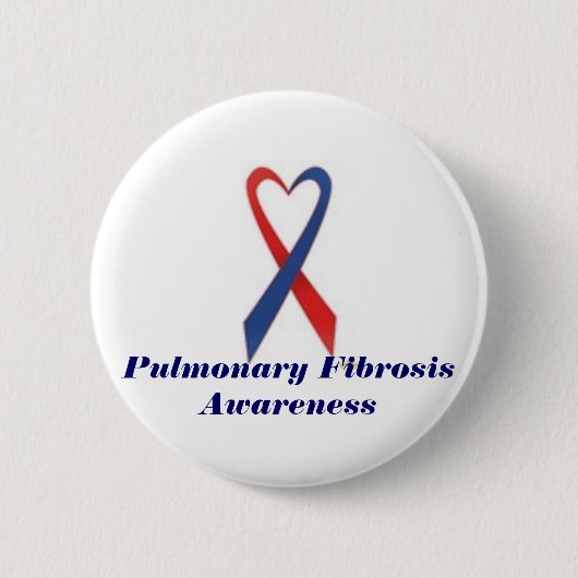 Badge Rond 5 Cm Bouton de fibrose pulmonaire (Devant)