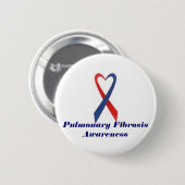 Badge Rond 5 Cm Bouton de fibrose pulmonaire (Devant & derrière)
