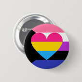 Badge Rond 5 Cm Bouton de fierté de Genderfluid Panromantic (Devant & derrière)