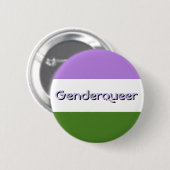 Badge Rond 5 Cm Bouton de fierté de Genderqueer (Devant & derrière)