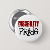 Badge Rond 5 Cm bouton de fierté d'incapacité (Devant & derrière)