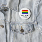 BADGE ROND 5 CM BOUTON DE FIERTÉ LGBTQ COLORADO (En situation)