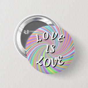 Badge Rond 5 Cm Bouton de Fierté Love Is Love